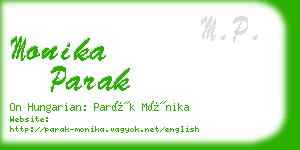 monika parak business card